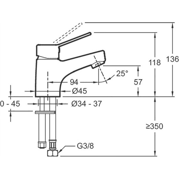 Смеситель для умывальника Jacob Delafon Eo E24158RU-CP фото 3