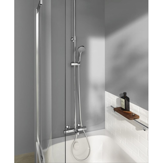 Душевая стойка для ванны с термостатом Jacob Delafon July E99741-CP - 2 Душевая стойка для ванны с термостатом Jacob Delafon July E99741-CP фото 2