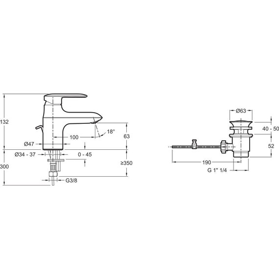 Смеситель для раковины Jacob Delafon Kumin E99980-CP фото 7