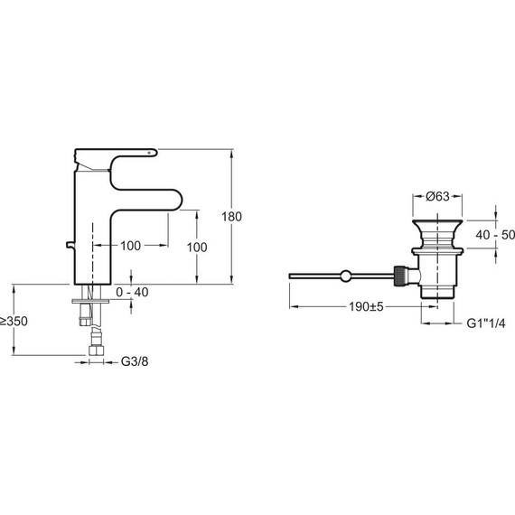 Смеситель для раковины Jacob Delafon Singulier E10860-CP - 10 Смеситель для раковины Jacob Delafon Singulier E10860-CP фото 10