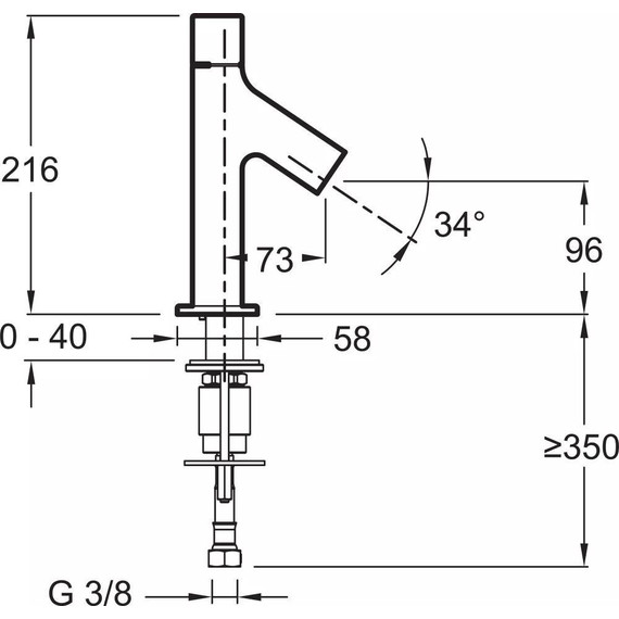 Смеситель для раковины Jacob Delafon Talan E10378RU-CP - 8 Смеситель для раковины Jacob Delafon Talan E10378RU-CP фото 8