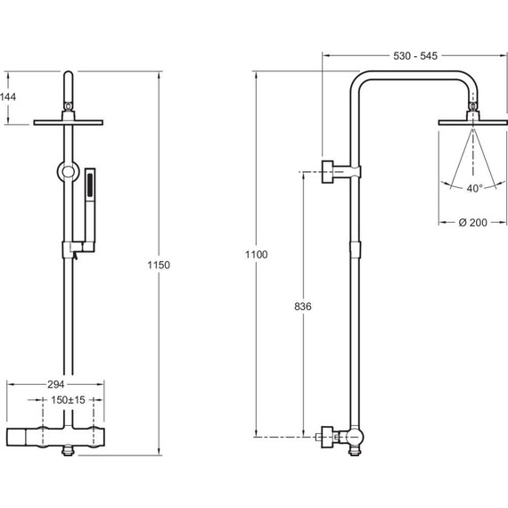 Душевая стойка Jacob Delafon Toobi E15370-CP - 7 Душевая стойка Jacob Delafon Toobi E15370-CP фото 7