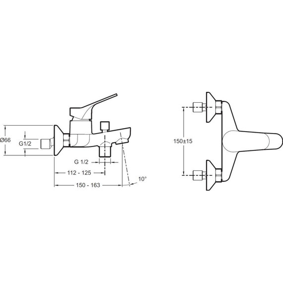 Смеситель для ванны Jacob Delafon Brive E75766-CP фото 3