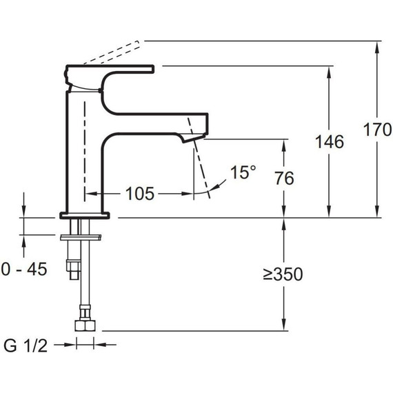 Смеситель для раковины Jacob Delafon Strayt E8919-CP фото 2