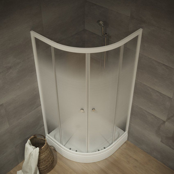 Душевое ограждение Triton Лайт А 100х100 см, белый/матовое фото 3