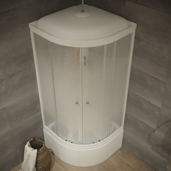 Душевая кабина Triton Лайт Б ДН4 90х90 см, белый/матовое фото 3