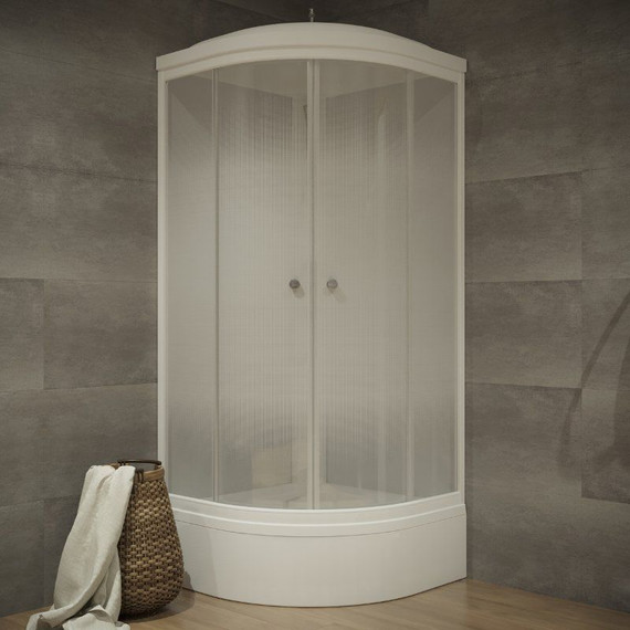 Душевая кабина Triton Лайт В ДН4 100х100 см, белый/матовое фото 2