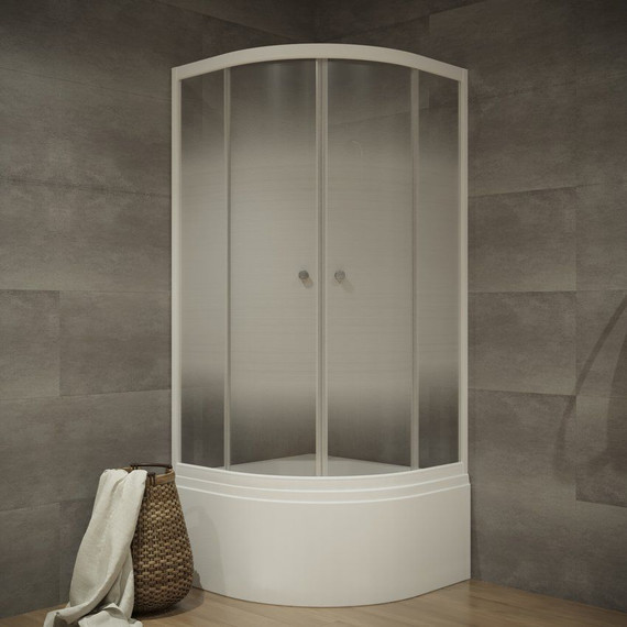 Душевое ограждение Triton Лайт Б 90х90 см, белый/матовое - 2 Душевое ограждение Triton Лайт Б 90х90 см, белый/матовое фото 2