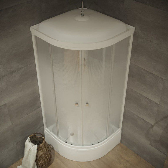 Душевая кабина Triton Лайт В ДН4 100х100 см, белый/матовое фото 3