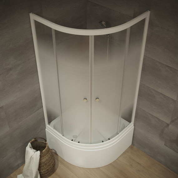 Душевое ограждение Triton Лайт Б 90х90 см, белый/матовое - 3 Душевое ограждение Triton Лайт Б 90х90 см, белый/матовое фото 3