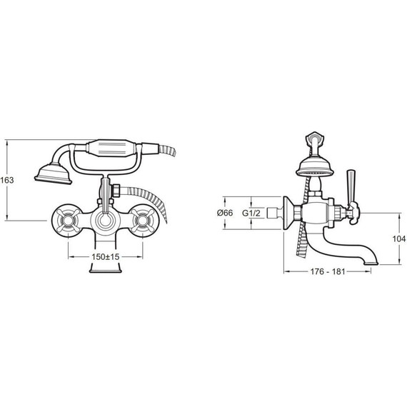 Смеситель для ванны Jacob Delafon Cleo 1889 E24313-CP фото 7