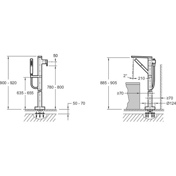 Смеситель для ванны Jacob Delafon Composed E73087-CP фото 3