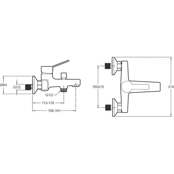 Смеситель для ванны Jacob Delafon Eo E24160RU-CP фото 3