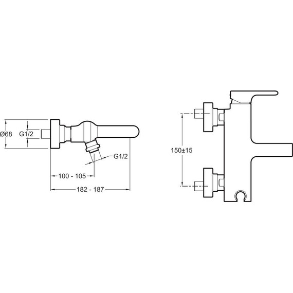 Смеситель для ванны Jacob Delafon Singulier E10867-CP фото 3