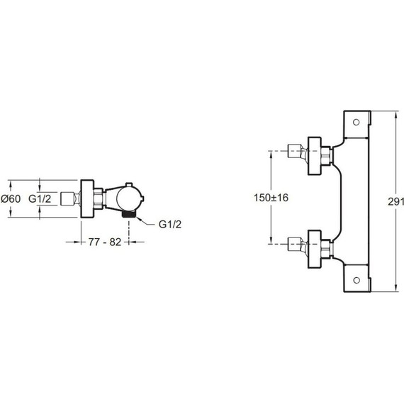Смеситель для душа с термостатом Jacob Delafon Brive E24334-CP фото 2