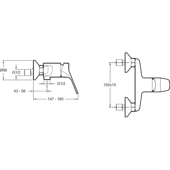 Смеситель для душа Jacob Delafon Brive E75765-CP фото 2