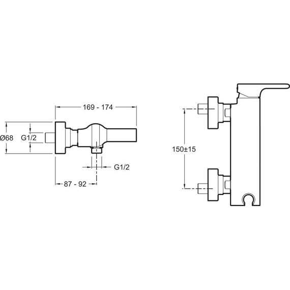 Смеситель для душа Jacob Delafon Singulier E10869-CP фото 2