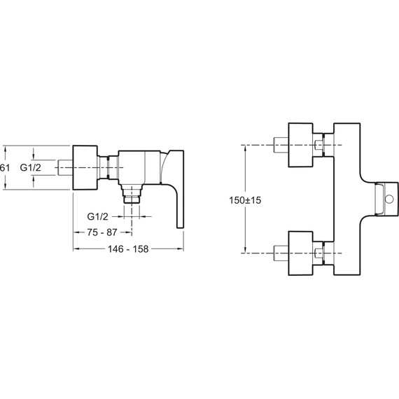 Смеситель для душа Jacob Delafon Strayt E45371-CP фото 2