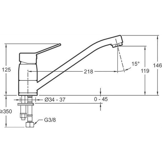 Смеситель для кухни Jacob Delafon Eo E24161RU-CP фото 2