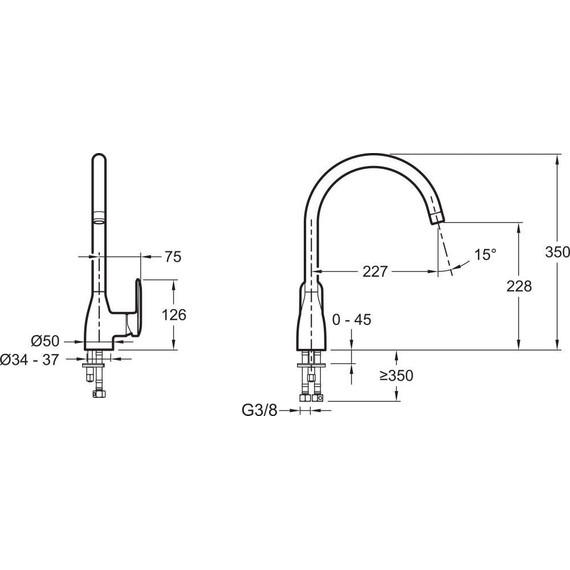 Смеситель для кухни Jacob Delafon Kumin E99477-CP фото 3