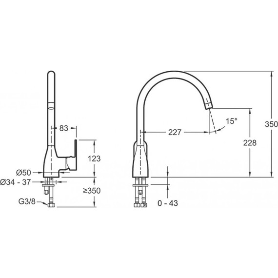 Смеситель для кухни Jacob Delafon Marie E21151-CP фото 4
