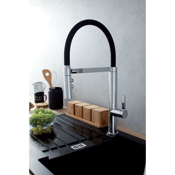 Смеситель для кухни Jacob Delafon Raphael E23311-CP, хром/черный фото 2