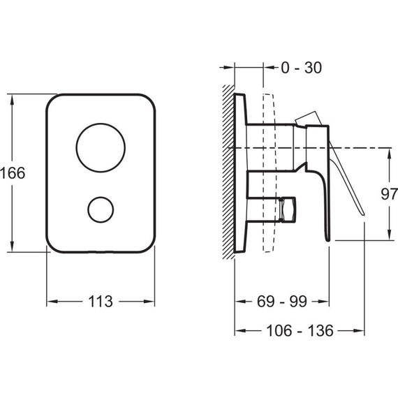 Смеситель для ванны Jacob Delafon Aleo+ E98718-CP фото 2