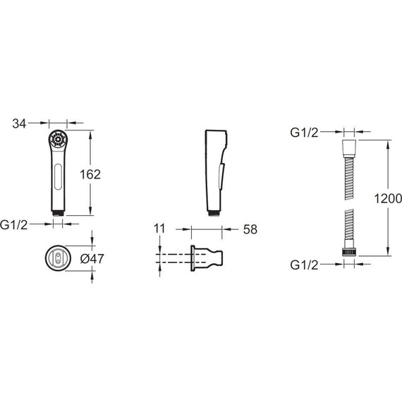 Гигиенический душ Jacob Delafon Elate E97258-CP - 2 Гигиенический душ Jacob Delafon Elate E97258-CP фото 2