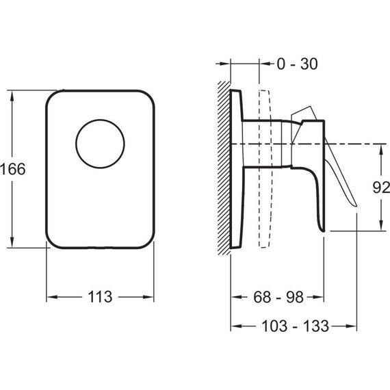 Смеситель для душа Jacob Delafon Aleo E98705-CP - 2 Смеситель для душа Jacob Delafon Aleo E98705-CP фото 2