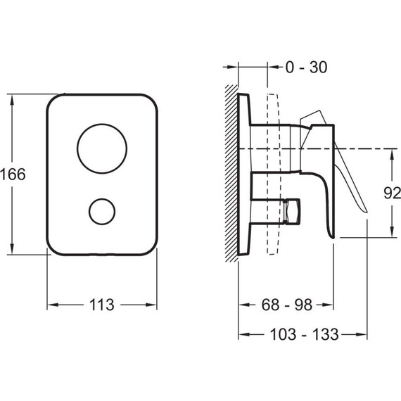 Смеситель для ванны Jacob Delafon Aleo E98717-CP фото 2