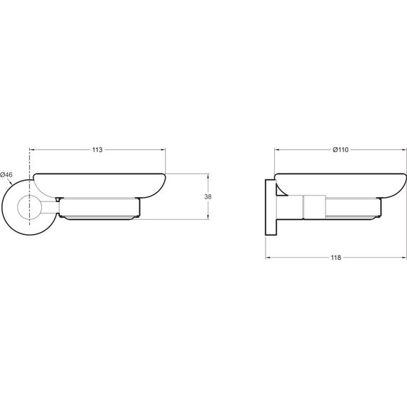 Мыльница Jacob Delafon Eo E77827-CP фото 2