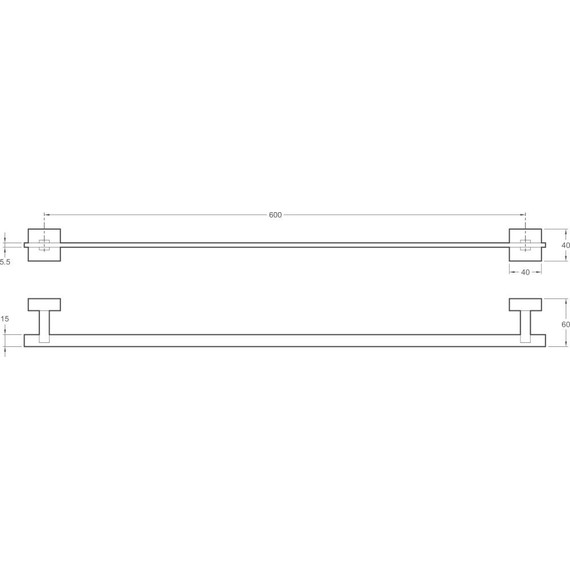 Полотенцедержатель Jacob Delafon Eo 60 см E77869-CP - 2 Полотенцедержатель Jacob Delafon Eo 60 см E77869-CP фото 2