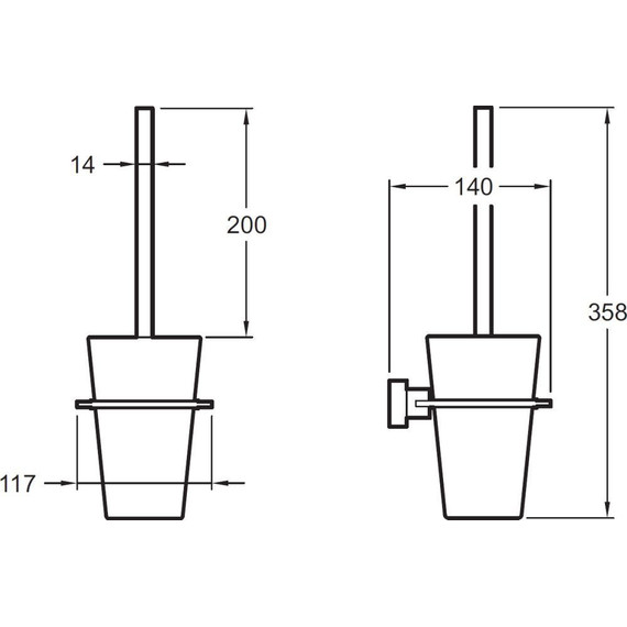 Ёршик для унитаза Jacob Delafon Eo E77871-CP - 2 Ёршик для унитаза Jacob Delafon Eo E77871-CP фото 2
