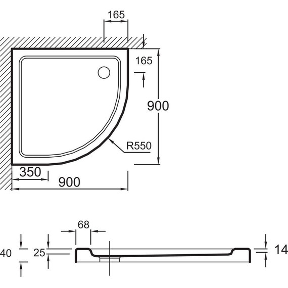 Акриловый поддон Jacob Delafon Flight 90х90 см E62444-00 фото 3