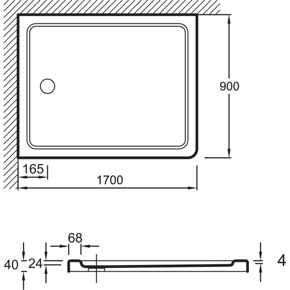 Акриловый поддон Jacob Delafon Flight 170х90 см E62483-00 фото 10