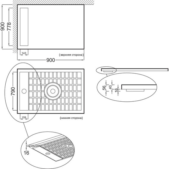 Акриловый поддон Jacob Delafon Flight Neus 90х90 см E66511-00 фото 3