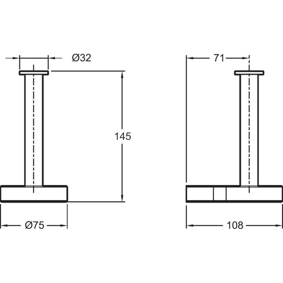 Держатель для туалетной бумаги Jacob Delafon Singulier 15217D-CP - 2 Держатель для туалетной бумаги Jacob Delafon Singulier 15217D-CP фото 2