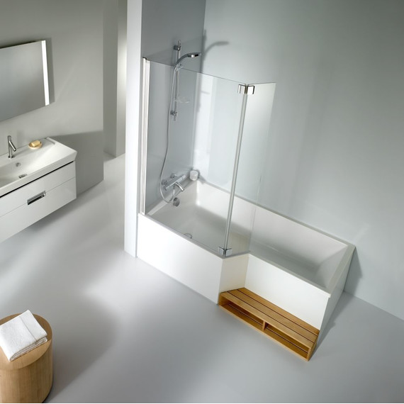 Шторка для ванны Jacob Delafon Bain-Douche Neo 111,5 см E4930-GA, хром/прозрачное - 2 Шторка для ванны Jacob Delafon Bain-Douche Neo 111,5 см E4930-GA, хром/прозрачное фото 2