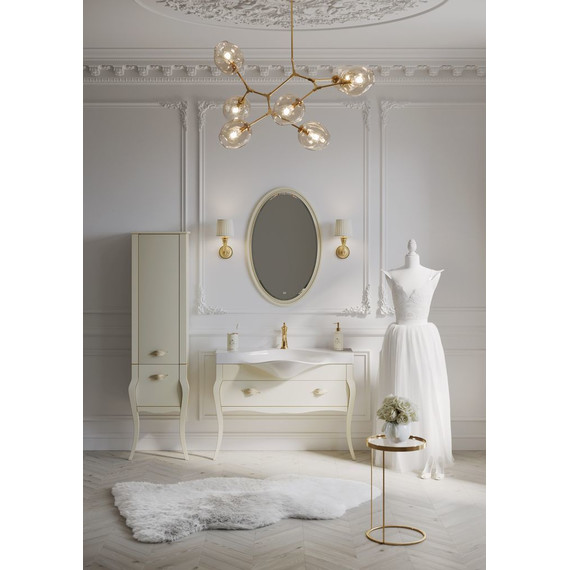 Тумба напольная с раковиной Aqwella Clarberg Borgia 110 см BOR0111BG, слоновая кость/патина золото - 2 Тумба напольная с раковиной Aqwella Clarberg Borgia 110 см BOR0111BG, слоновая кость/патина золото фото 2