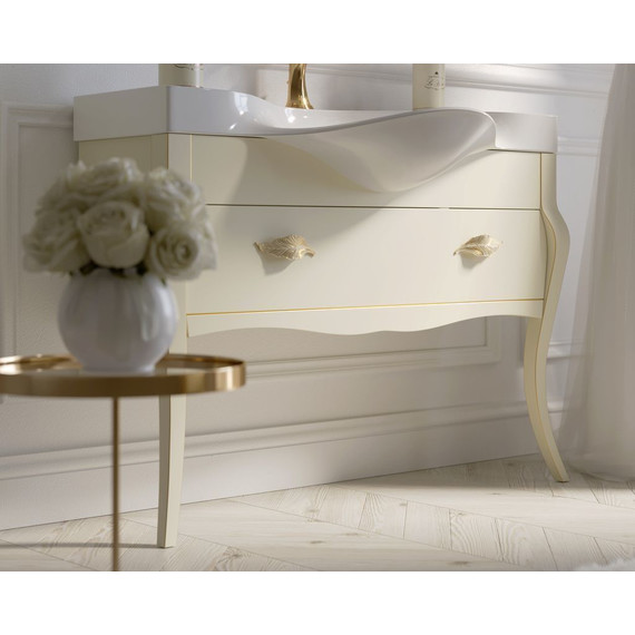 Тумба напольная с раковиной Aqwella Clarberg Borgia 110 см BOR0111BG, слоновая кость/патина золото - 3 Тумба напольная с раковиной Aqwella Clarberg Borgia 110 см BOR0111BG, слоновая кость/патина золото фото 3