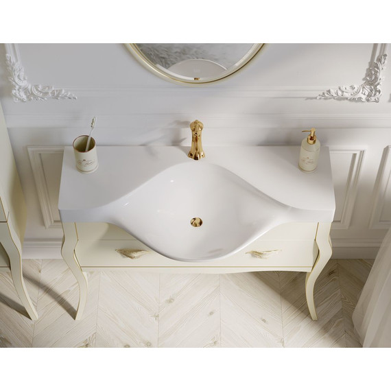 Тумба напольная с раковиной Aqwella Clarberg Borgia 110 см BOR0111BG, слоновая кость/патина золото - 4 Тумба напольная с раковиной Aqwella Clarberg Borgia 110 см BOR0111BG, слоновая кость/патина золото фото 4