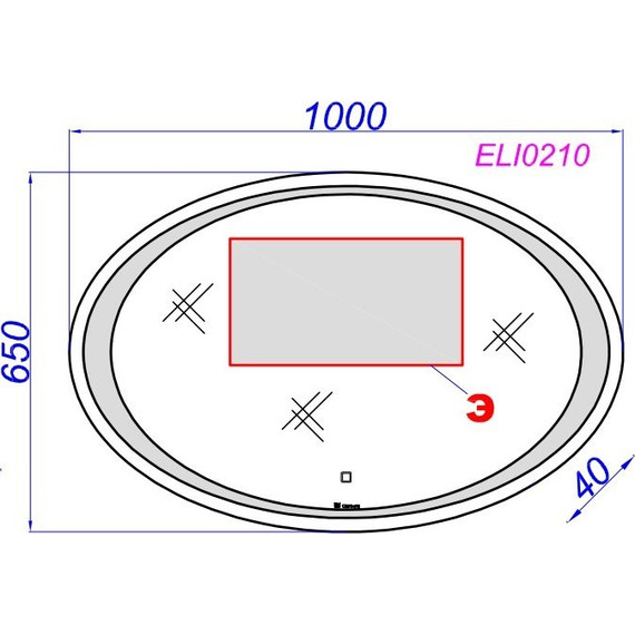 Зеркало Aqwella Clarberg Ellipse Led 100 см ELI0210 - 3 Зеркало Aqwella Clarberg Ellipse Led 100 см ELI0210 фото 3