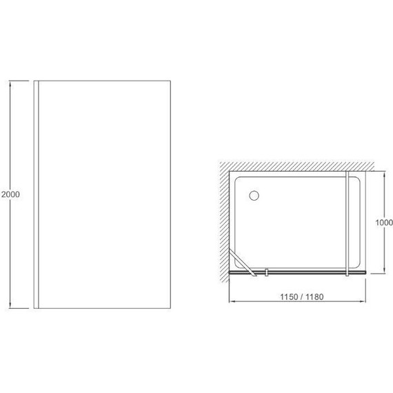 Душевая перегородка Jacob Delafon Contra 120 см E22W120-GA (стекло 8 мм), хром/прозрачное - 2 Душевая перегородка Jacob Delafon Contra 120 см E22W120-GA (стекло 8 мм), хром/прозрачное фото 2