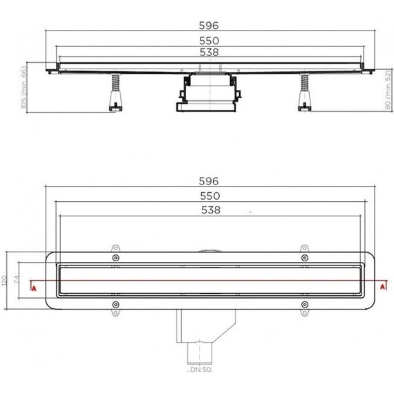 Трап Pestan (BETTOSERB) Betto Net Line 55 см 13702516, матовый хром (под плитку), Цвет производителя: хром матовый, Размер трапа: 550 - 6 Трап Pestan (BETTOSERB) Betto Net Line 55 см 13702516, матовый хром (под плитку), Цвет производителя: хром матовый, Размер трапа: 550 фото 6