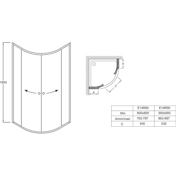 Душевое ограждение Jacob Delafon Serenity 90х90 см E14R90-GA, хром/прозрачное фото 2