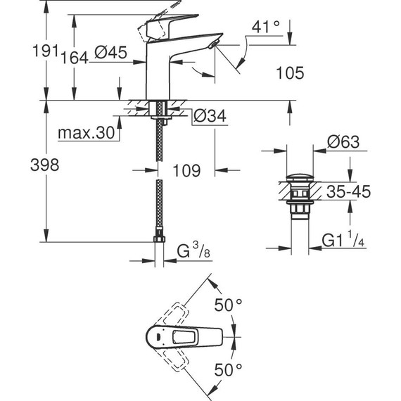 Смеситель для раковины Grohe BauLoop 23886001 - 5 Смеситель для раковины Grohe BauLoop 23886001 фото 5
