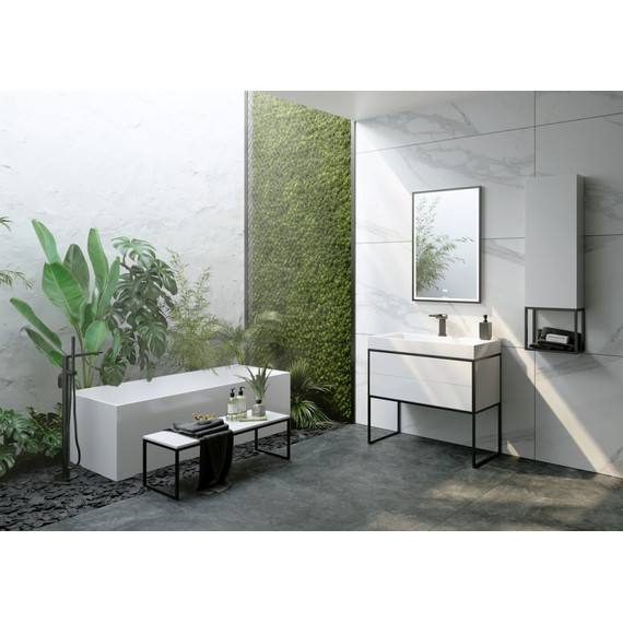Тумба напольная с раковиной Aqwella Clarberg Logic 90 см LOG0109N фото 3