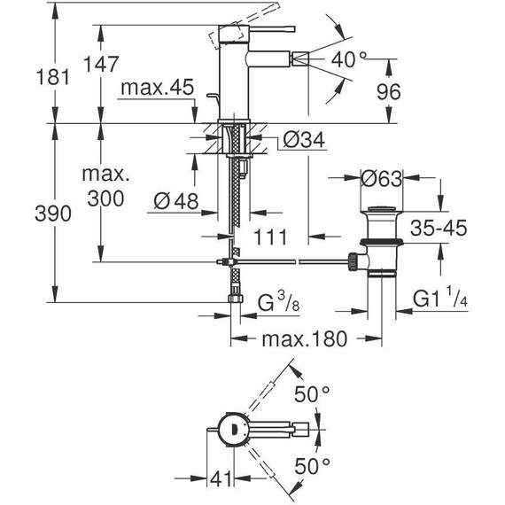 Смеситель для биде Grohe Essence New 32935001 - 2 Смеситель для биде Grohe Essence New 32935001 фото 2
