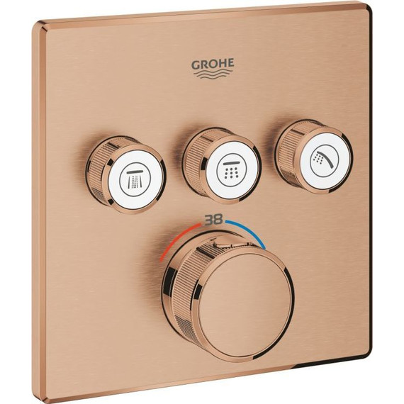 Смеситель для душа с термостатом Grohe Grohtherm SmartControl 29126DL0, теплый закат матовый фото 
