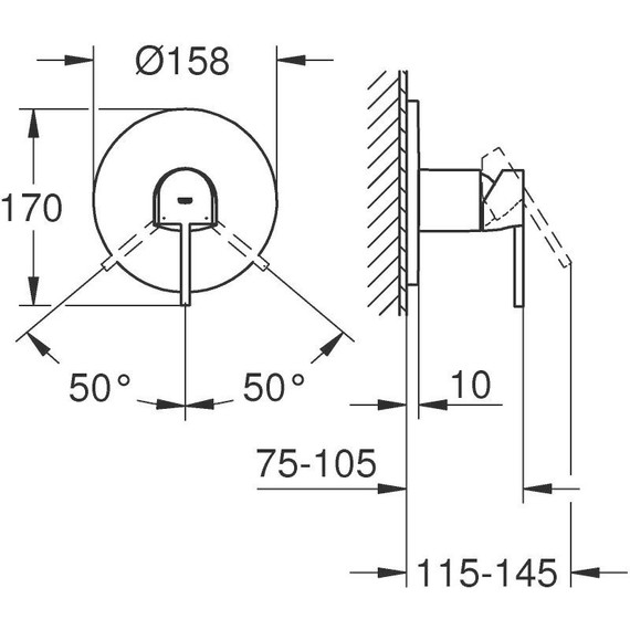 Смеситель для душа Grohe Plus 24059003 фото 2